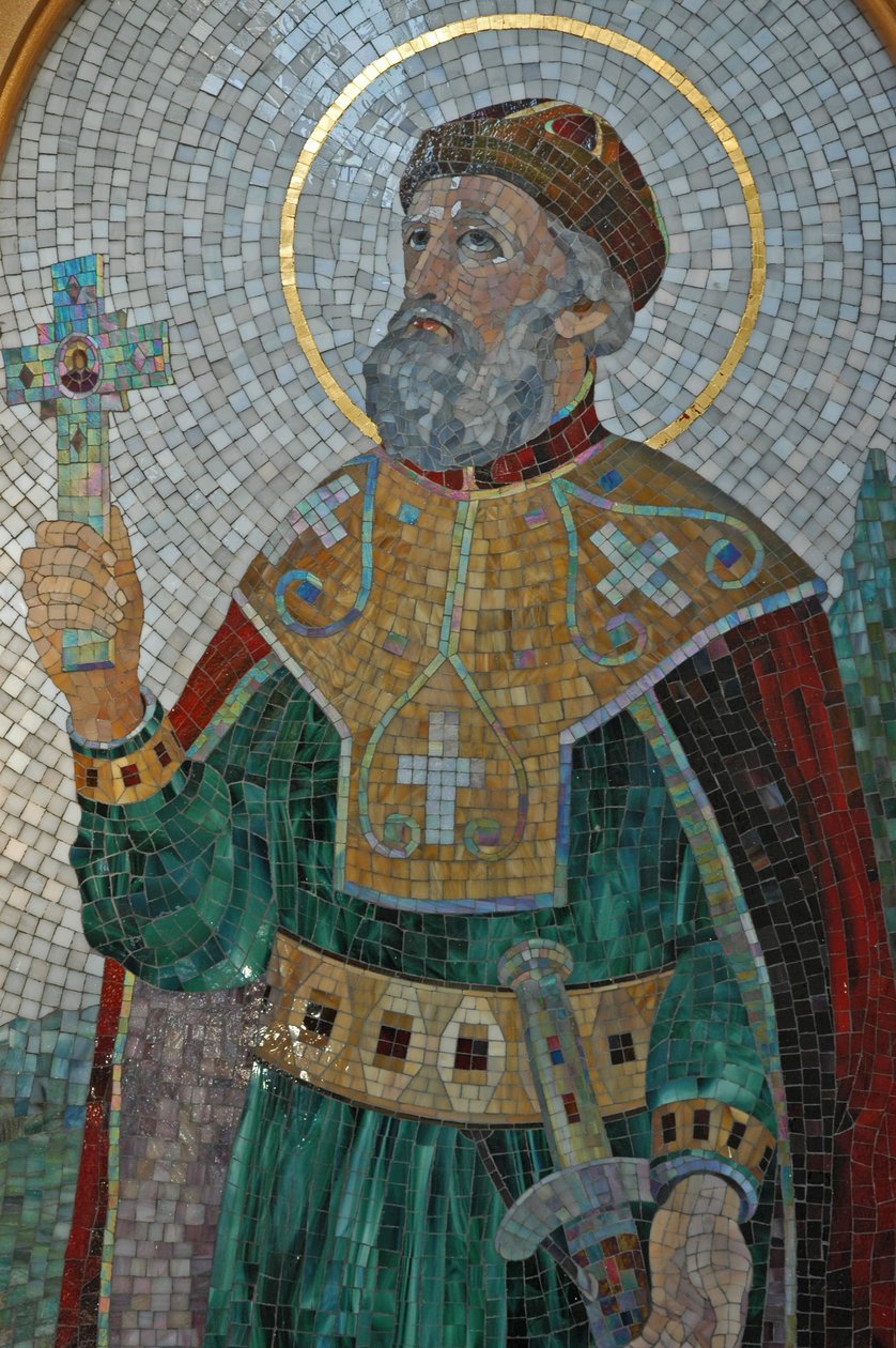 Ucrania, Kiev, Catedral ortodoxa y convento de San Illyaa (bizantino), mosaico de San Vladimir de Unbekannter Künstler