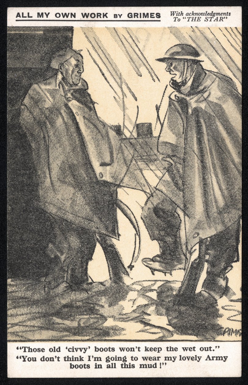 Reino Unido: Una postal humorística producida durante la Segunda Guerra Mundial por Raphael Tuck & Sons Ltd de Unbekannt