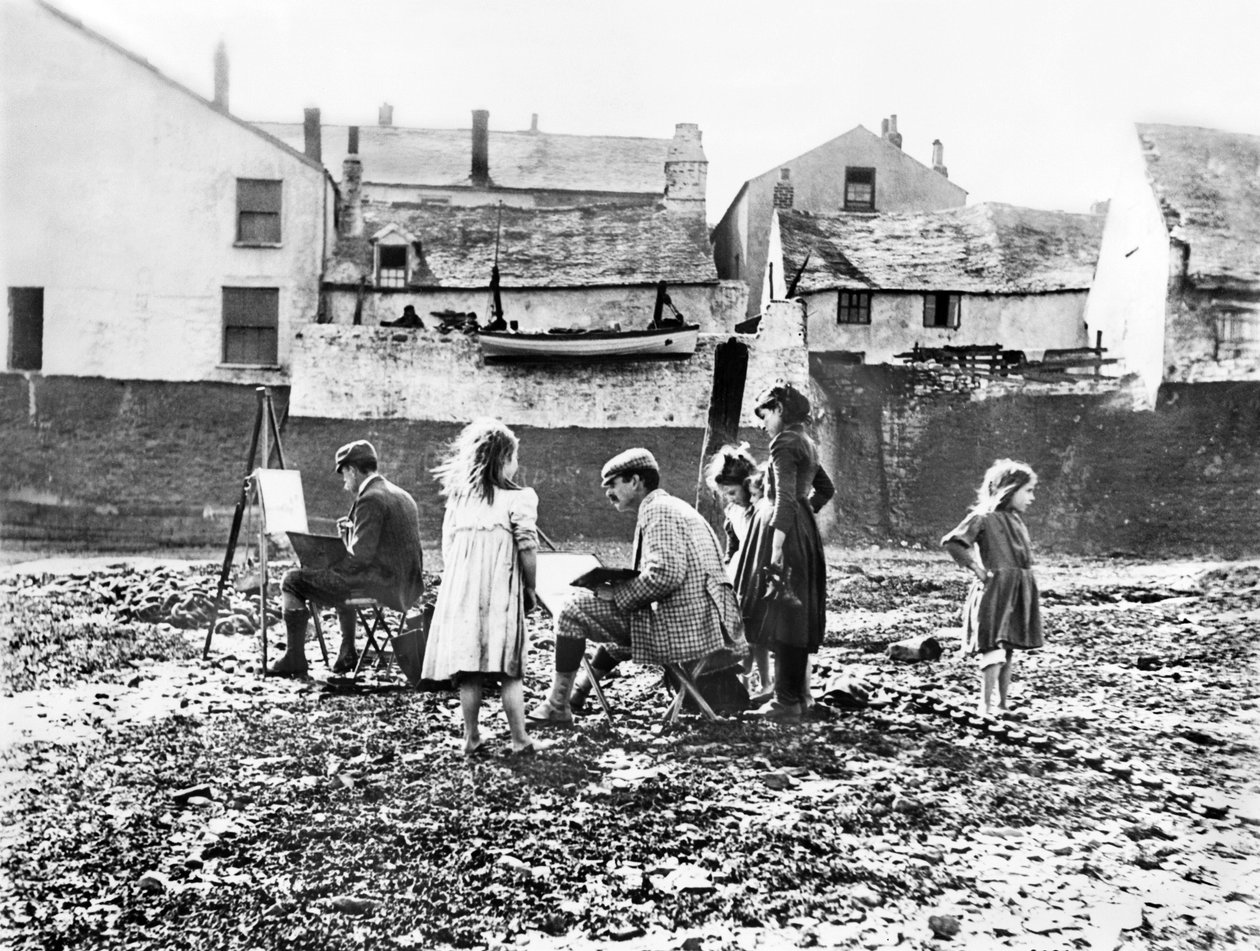 Reino Unido: Artistas pintando junto al río Torridge. Appledore, Devon de Unbekannt