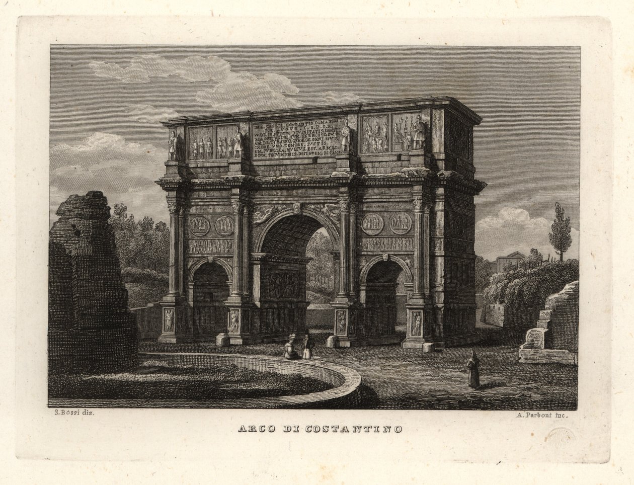 Vista del Arco de Constantino, Roma de Unbekannt