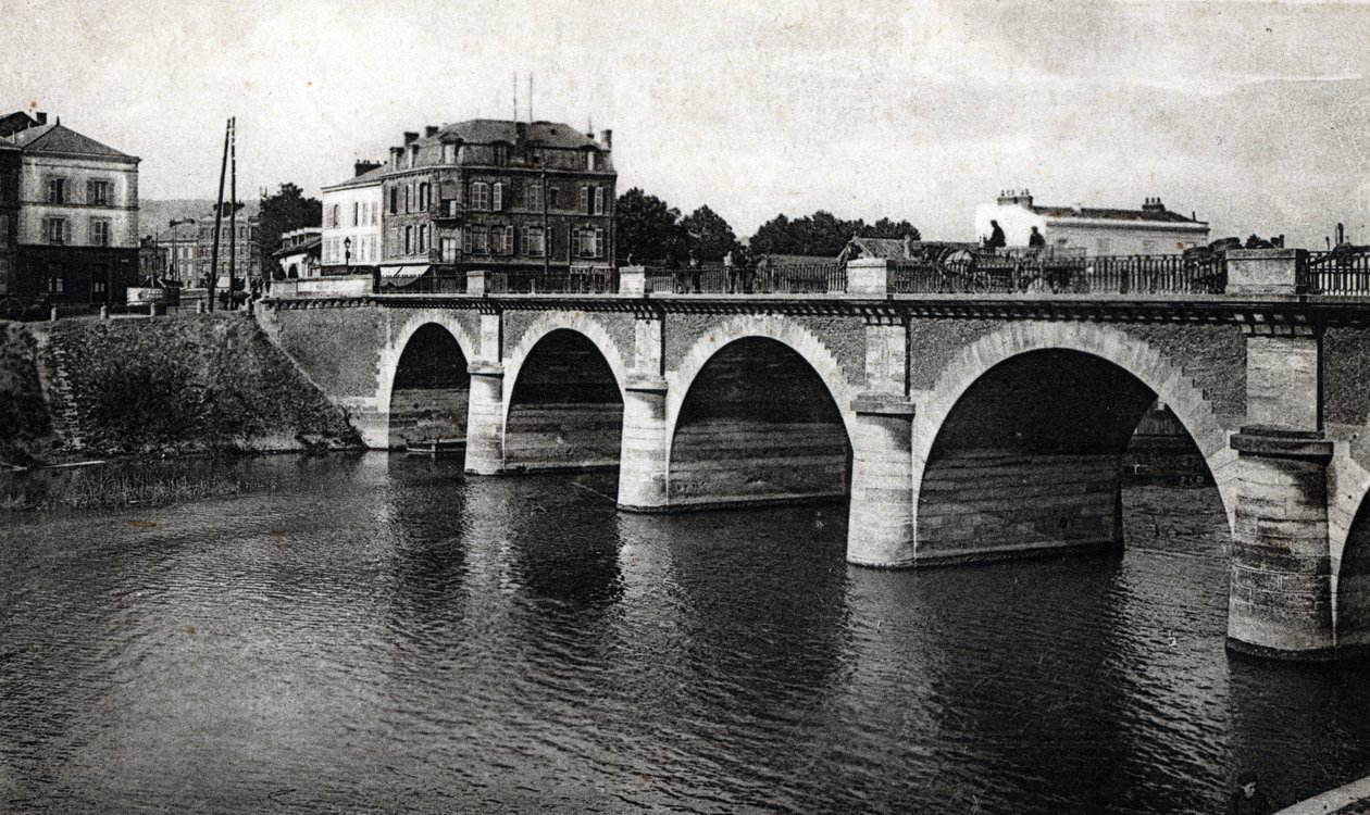 Vista del puente del marne en Epernay, Marne - tarjeta postal 1910 ca Colección particular de Unbekannter Künstler