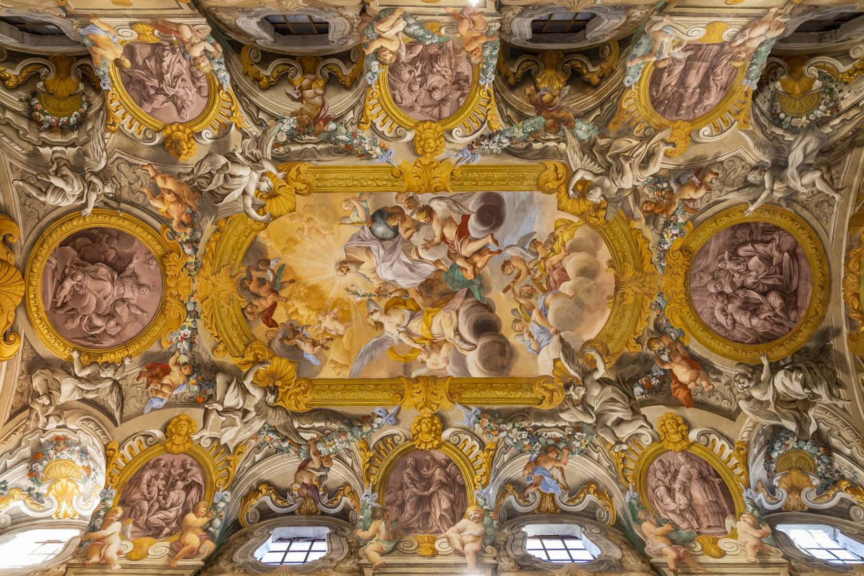 Vista del techo, Iglesia de Nunziatina, Todi, Umbría, Italia (foto) de Unbekannter Künstler
