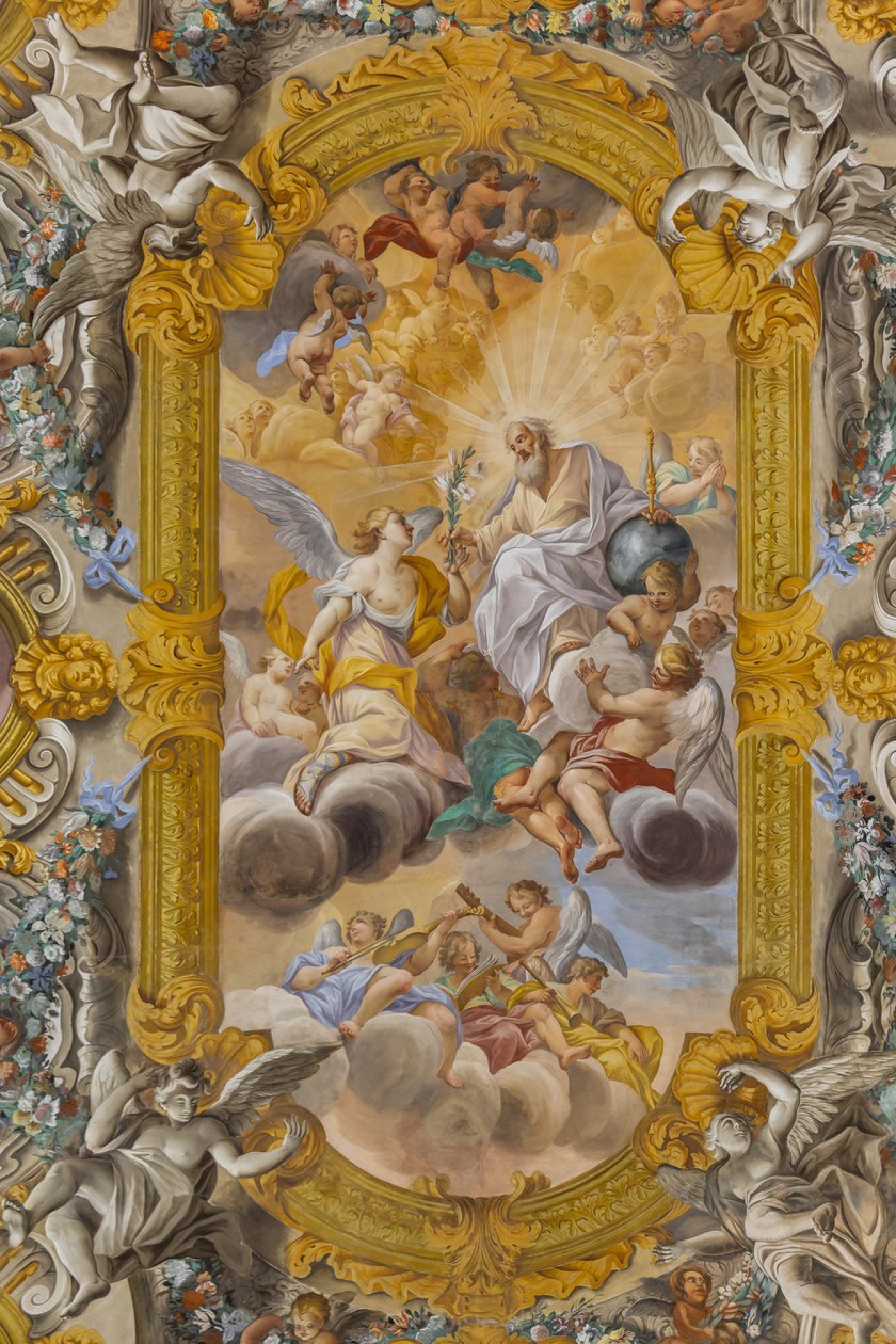 Vista del techo, Iglesia de Nunziatina, Todi, Umbría, Italia (foto) de Unbekannter Künstler