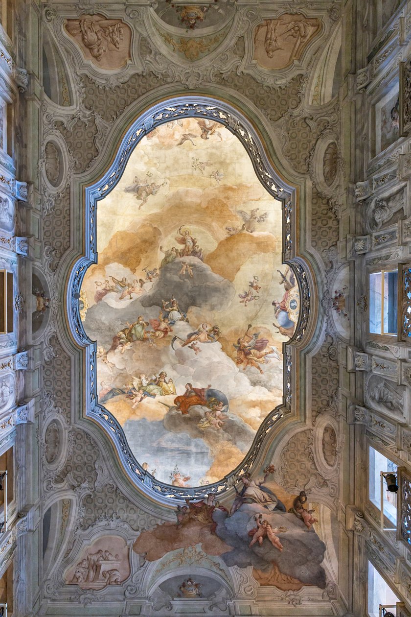 Vista del techo del vestíbulo del Teatro Grande de Brescia (foto) de Unbekannter Künstler