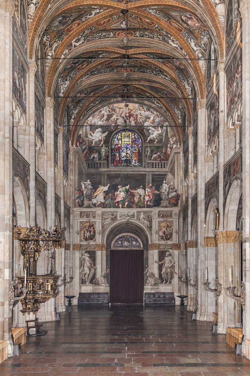 Vista de la nave y de la contrafachada de Unbekannter Künstler