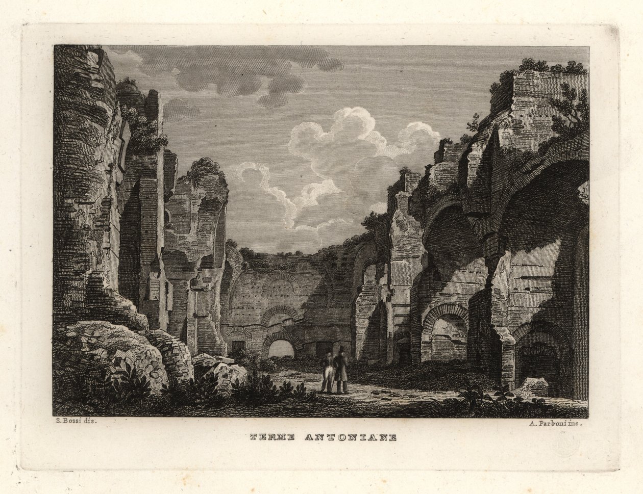 Vista de las ruinas de las Termas de Caracalla, Roma de Unbekannt