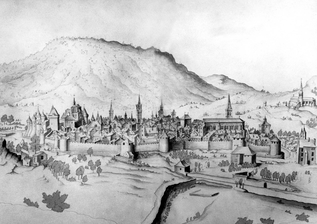 Vista de la ciudad de Chambery en Saboya de Unbekannter Künstler