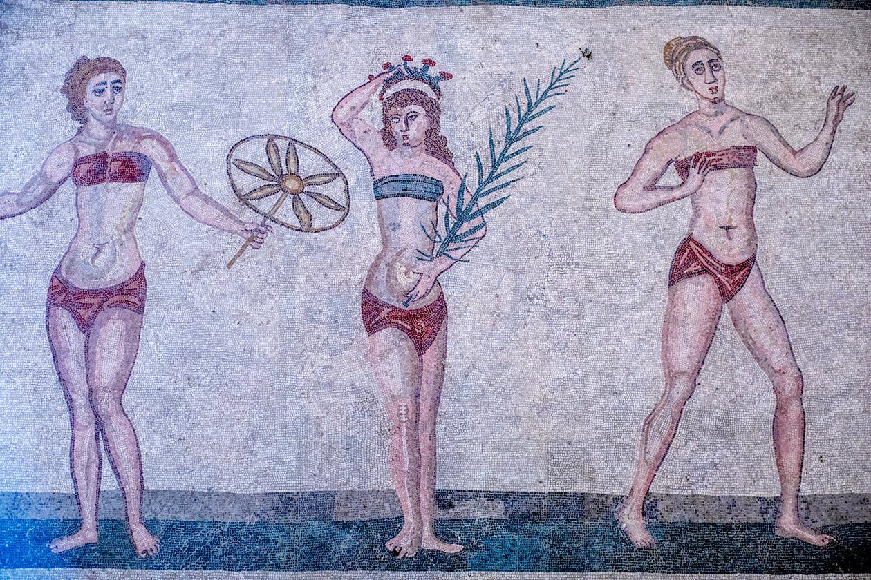 Villa Romana del Casale, Piazza Armerina, Sicilia, Italia. Mosaico. de Unbekannter Künstler