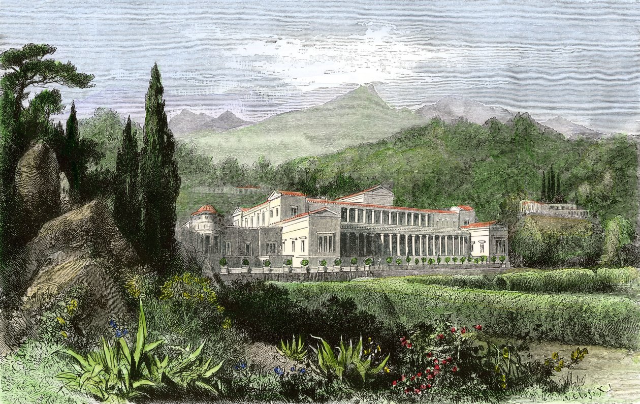 Villa de Plinio el Joven (en latín Caius Plinius Caecilius Secundus, 61-114), escritor y político romano, Antigua Roma de Unbekannter Künstler