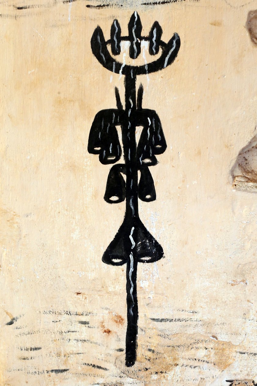 Pintura mural vudú en un convento. Togoville, Togo de Unbekannt