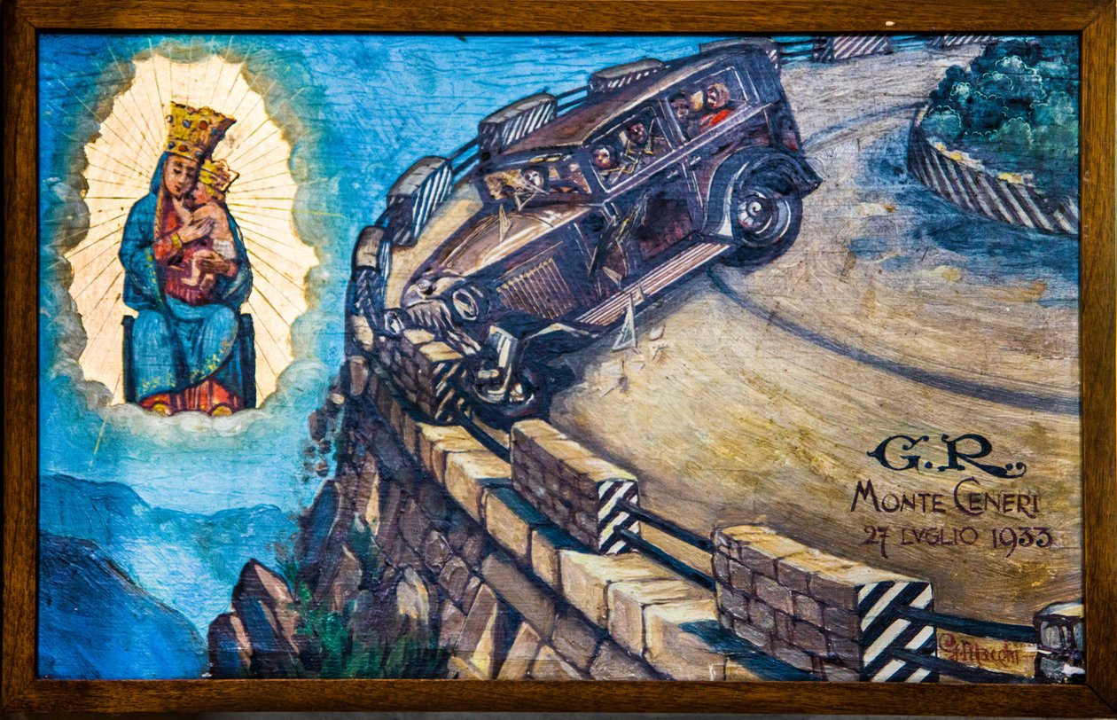 Imagen votiva en la iglesia de peregrinación Madonna del Sassoon Locarno, Tesino, Suiza, Locarno, Tesino, Suiza, Europa (foto) de Unbekannter Künstler