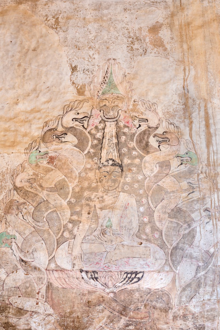 Pintura mural, Sulamani Pahto, Bagan (foto) de Unbekannter Künstler