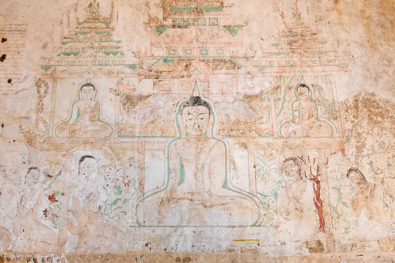 Pintura mural, Sulamani Pahto, Bagan (foto) de Unbekannter Künstler