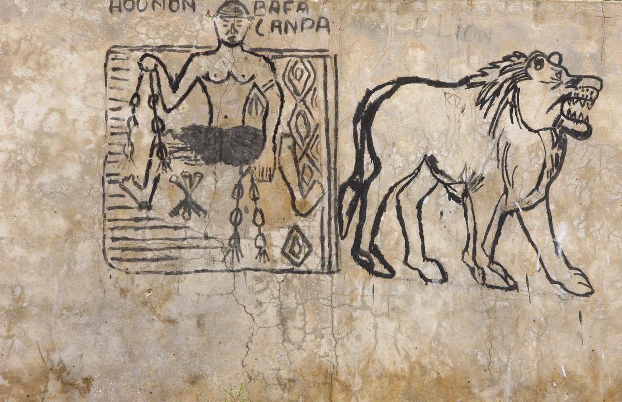 Pintura mural que representa a un hechicero vudú, Lomé, Togo de Unbekannt