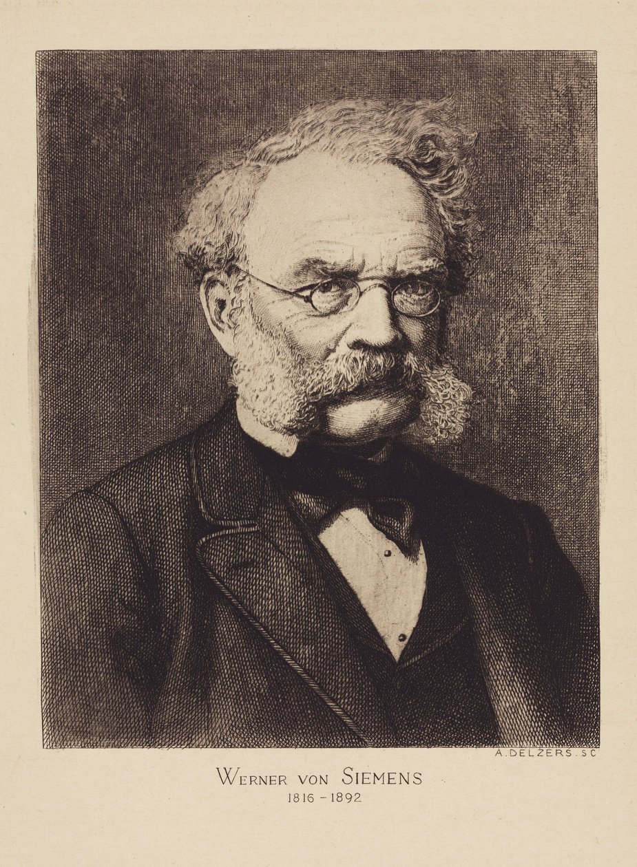 Werner von Siemens, ingeniero eléctrico e inventor alemán, c 1880 de Unbekannter Künstler
