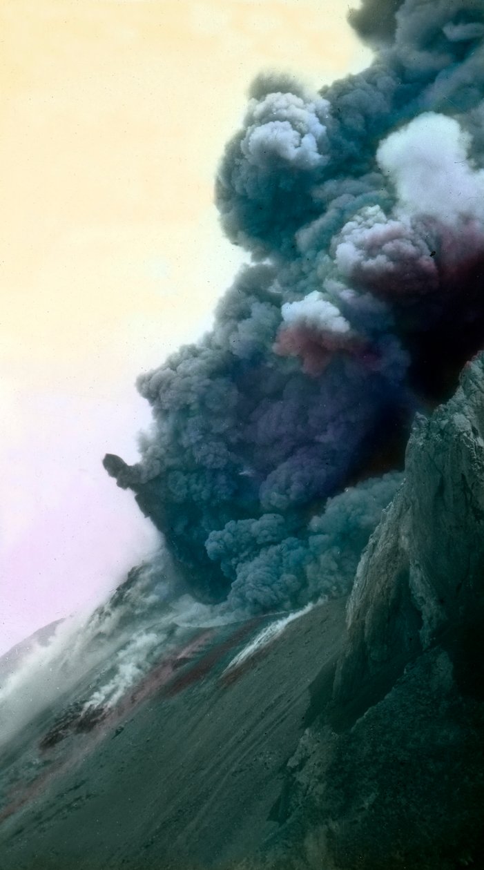 Lado oeste del Monte Stromboli de Unbekannter Künstler