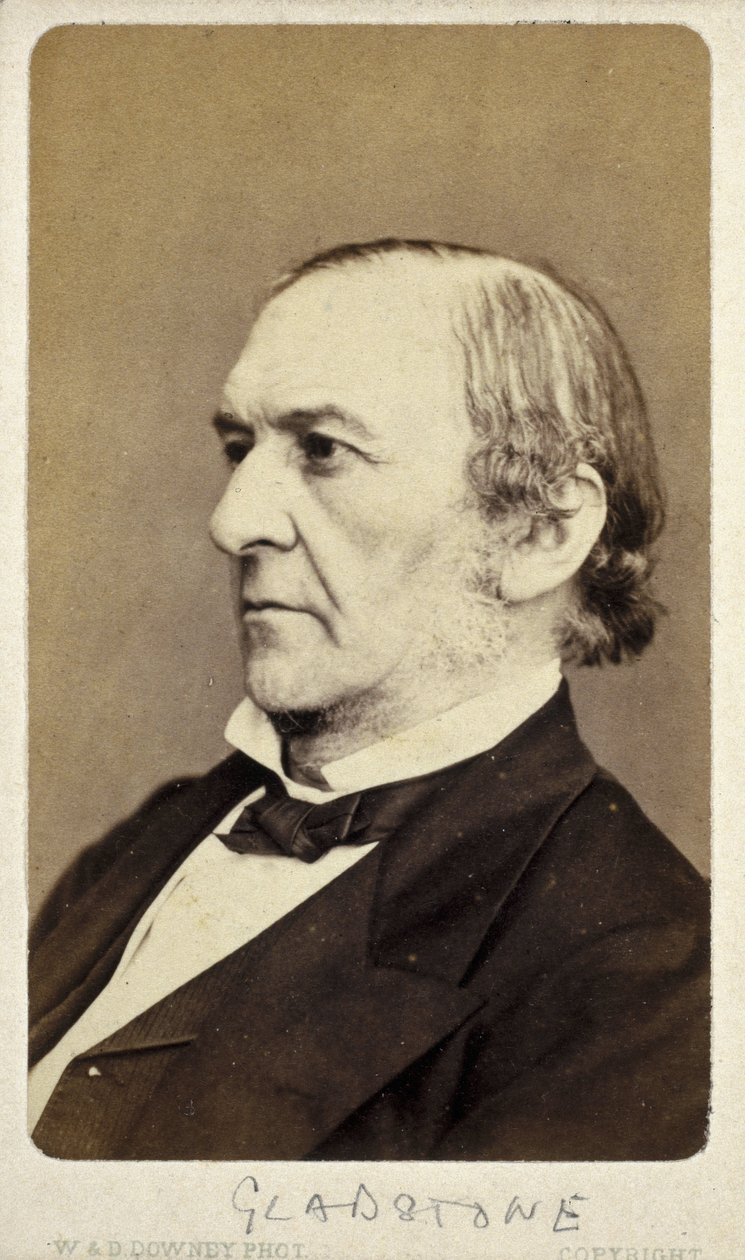 William Ewart Gladstone, estadista liberal inglés, c. 1870s de Frederick (attr. to) Barnard