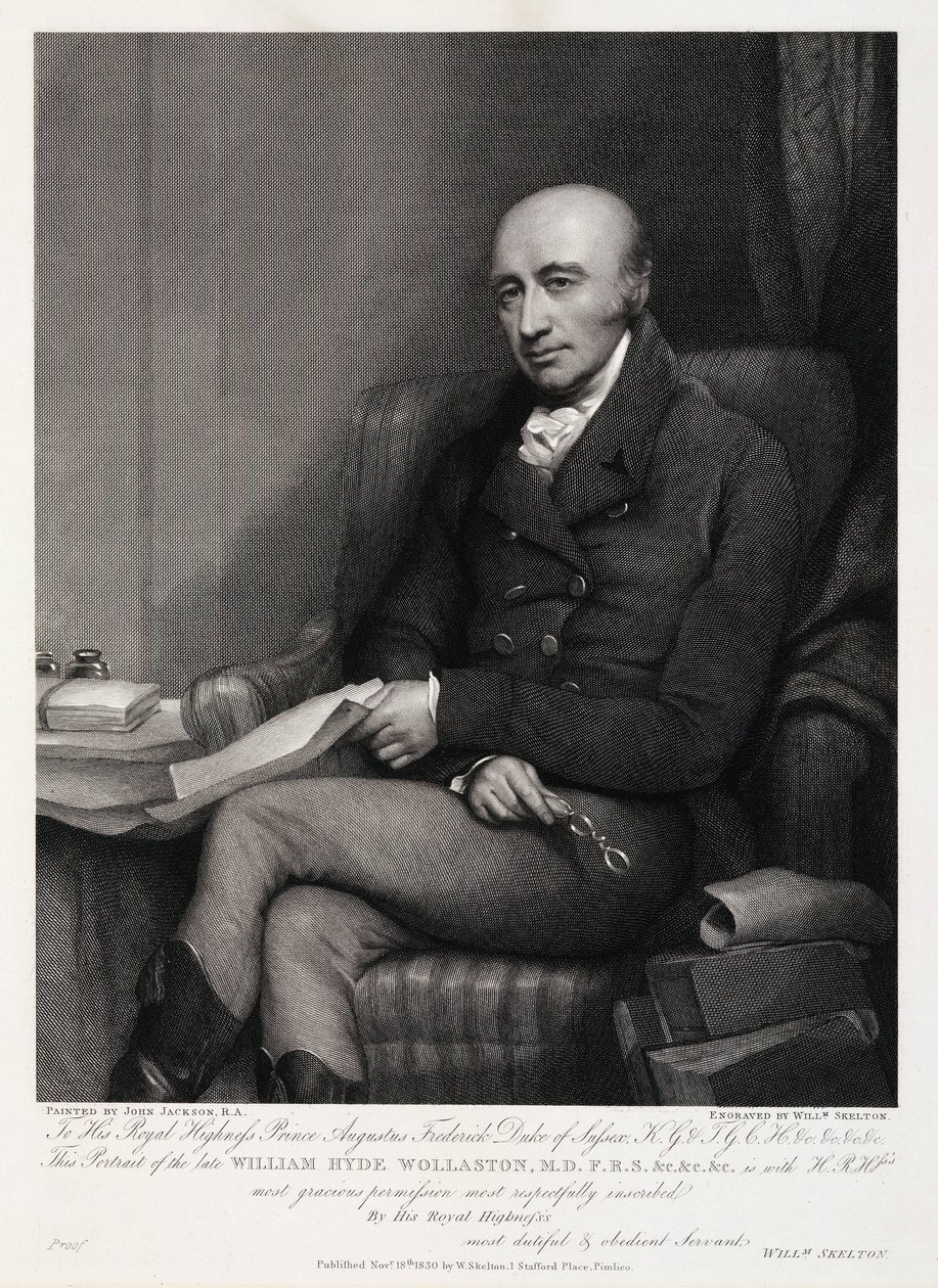 William Hyde Wollaston, químico y metalúrgico inglés, c. 1810s de Unbekannt