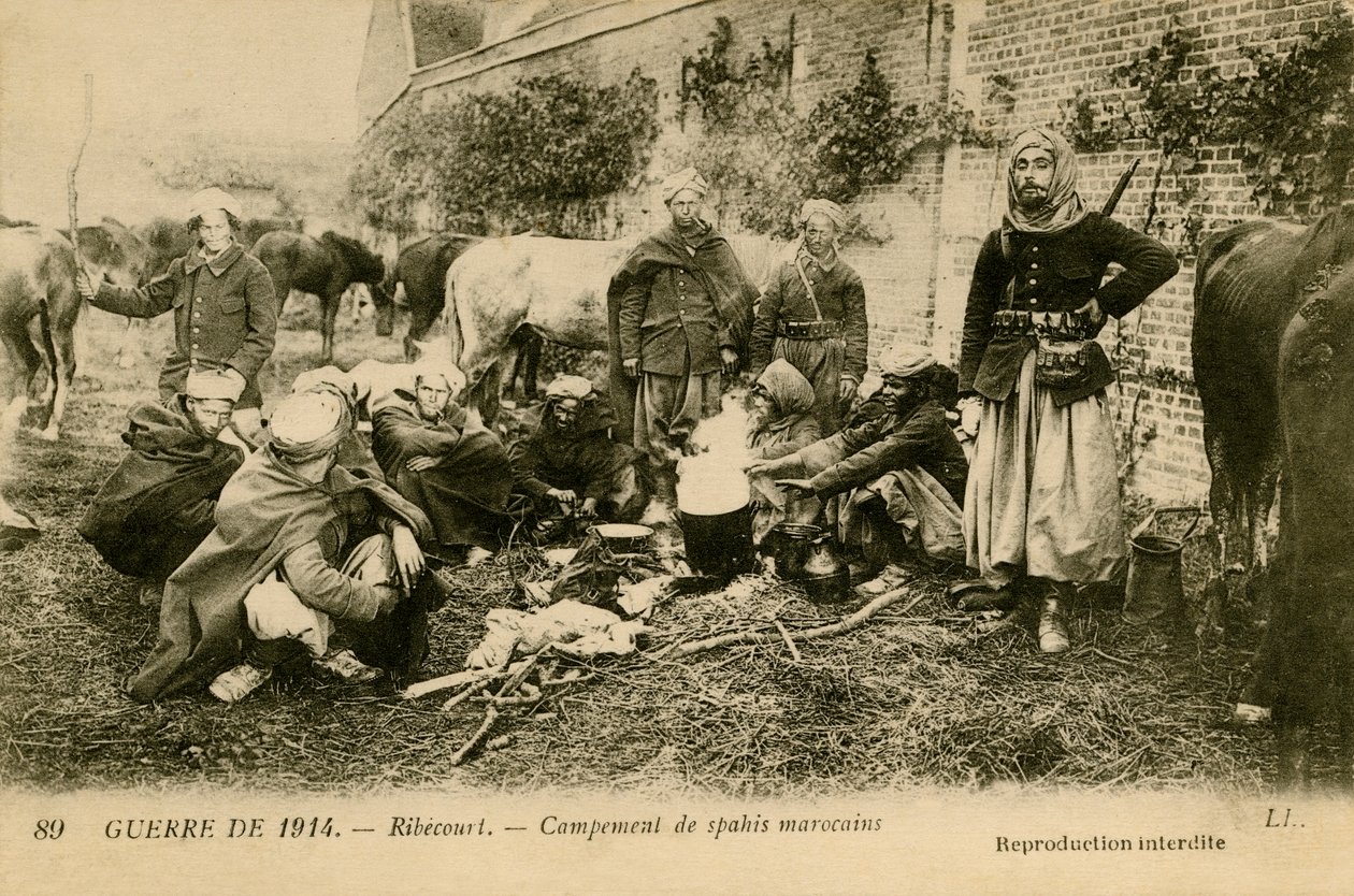Primera Guerra Mundial: Campamento de los Spahis marroquíes de Unbekannter Künstler