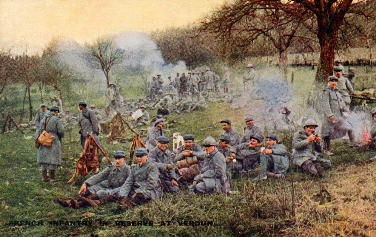 Primera Guerra Mundial: Ejército francés en la batalla de Verdún de Unbekannter Künstler