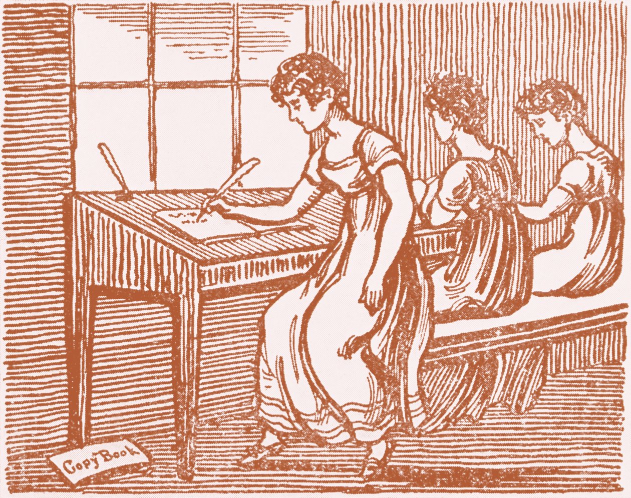 Lección de escritura a principios del siglo XIX de Unbekannter Künstler