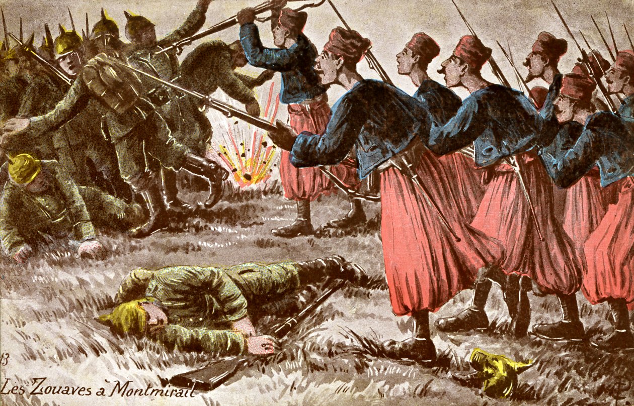 Zuavo en Montmirail en el Frente Occidental de Unbekannter Künstler