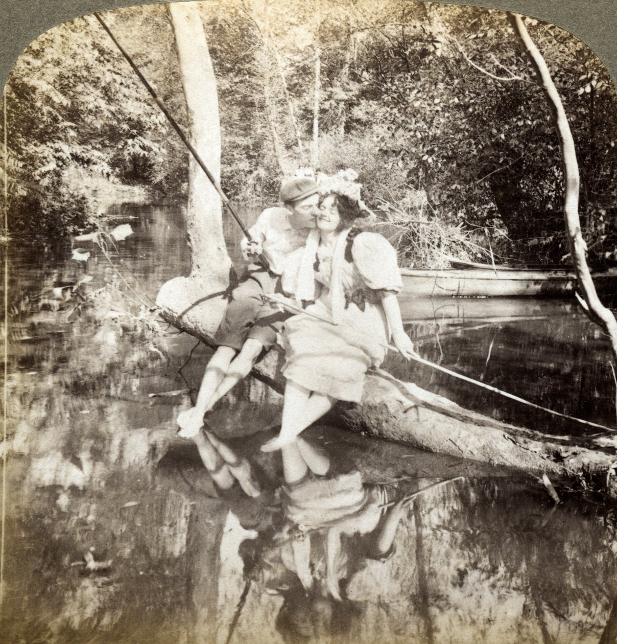 Un barco de pesca de Underwood and Underwood