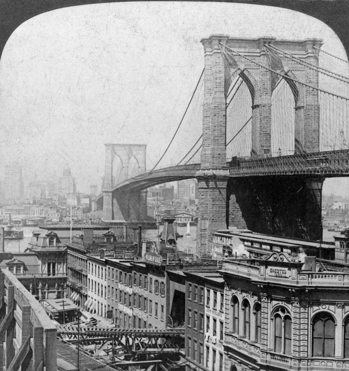 Puente de Brooklyn, Nueva York, EE.UU. de Underwood and Underwood
