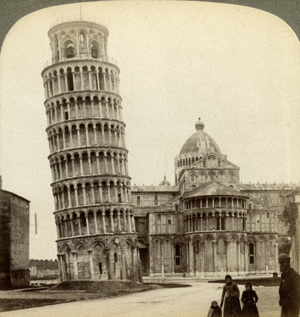 Catedral y Torre Inclinada de Pisa, Italia de Underwood and Underwood