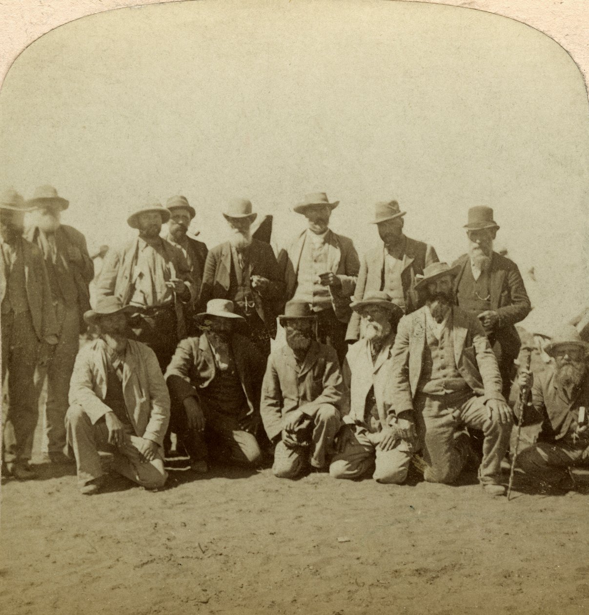 Principales comandantes del General Cronje después de rendirse, Sudáfrica, Guerra de los Bóeres, 1900 de Underwood and Underwood