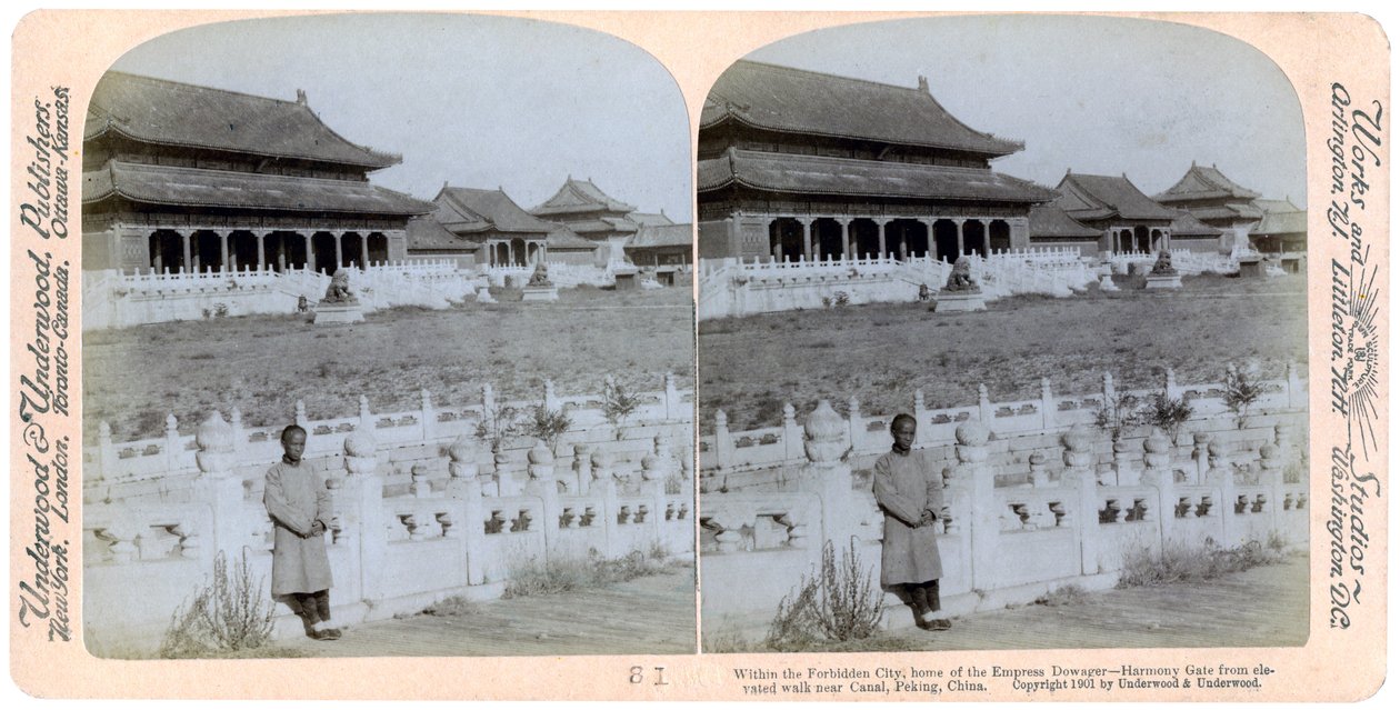 Hogar de la Emperatriz Viuda, Pekín, China, 1901 de Underwood and Underwood