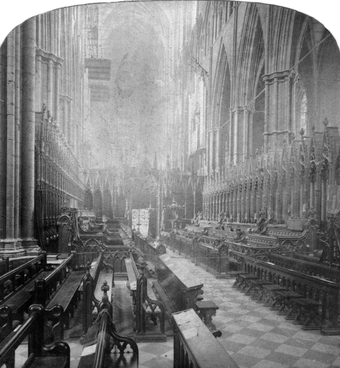 Interior de la Abadía de Westminster, Londres, finales del siglo XIX de Underwood and Underwood