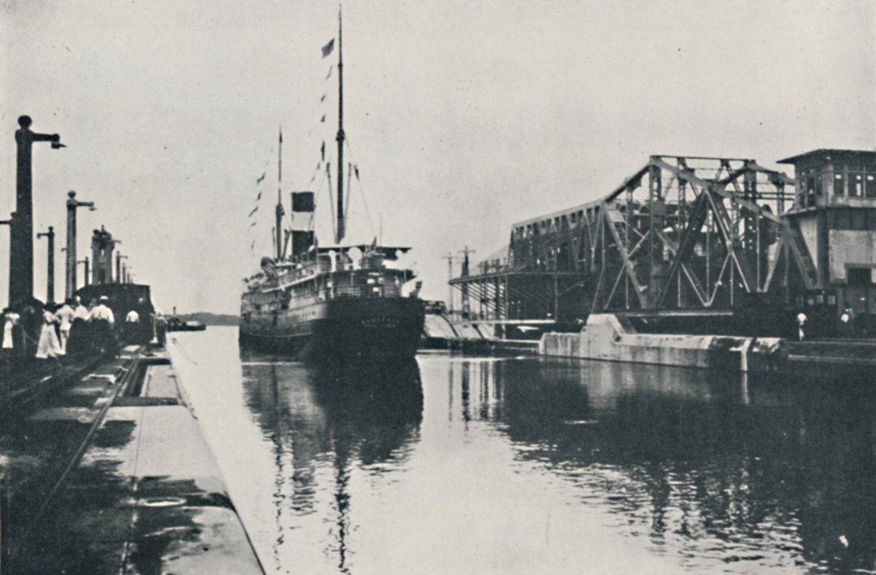 Apertura del Canal de Panamá de Underwood and Underwood