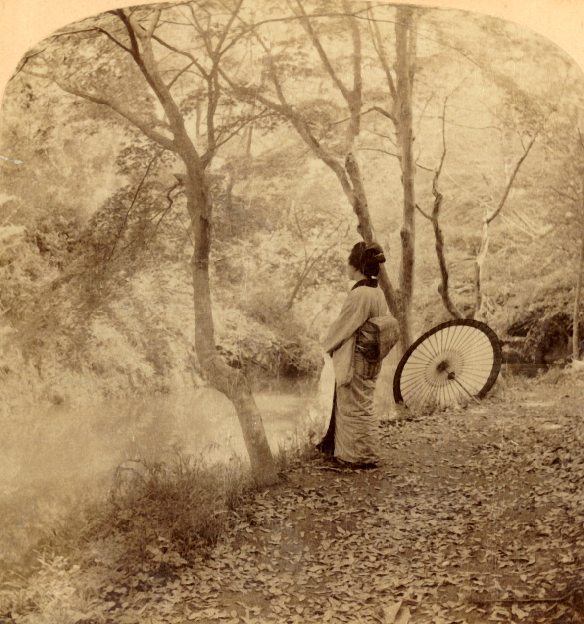 Los días dorados del otoño en Japón, 1896 de Underwood and Underwood