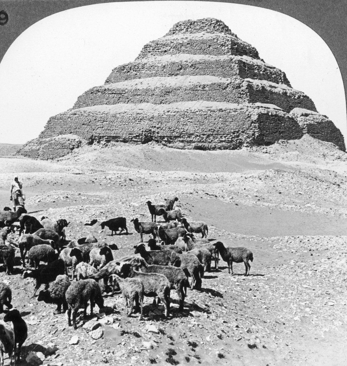 La pirámide de Sakkarah, Egipto, 1905 de Underwood and Underwood