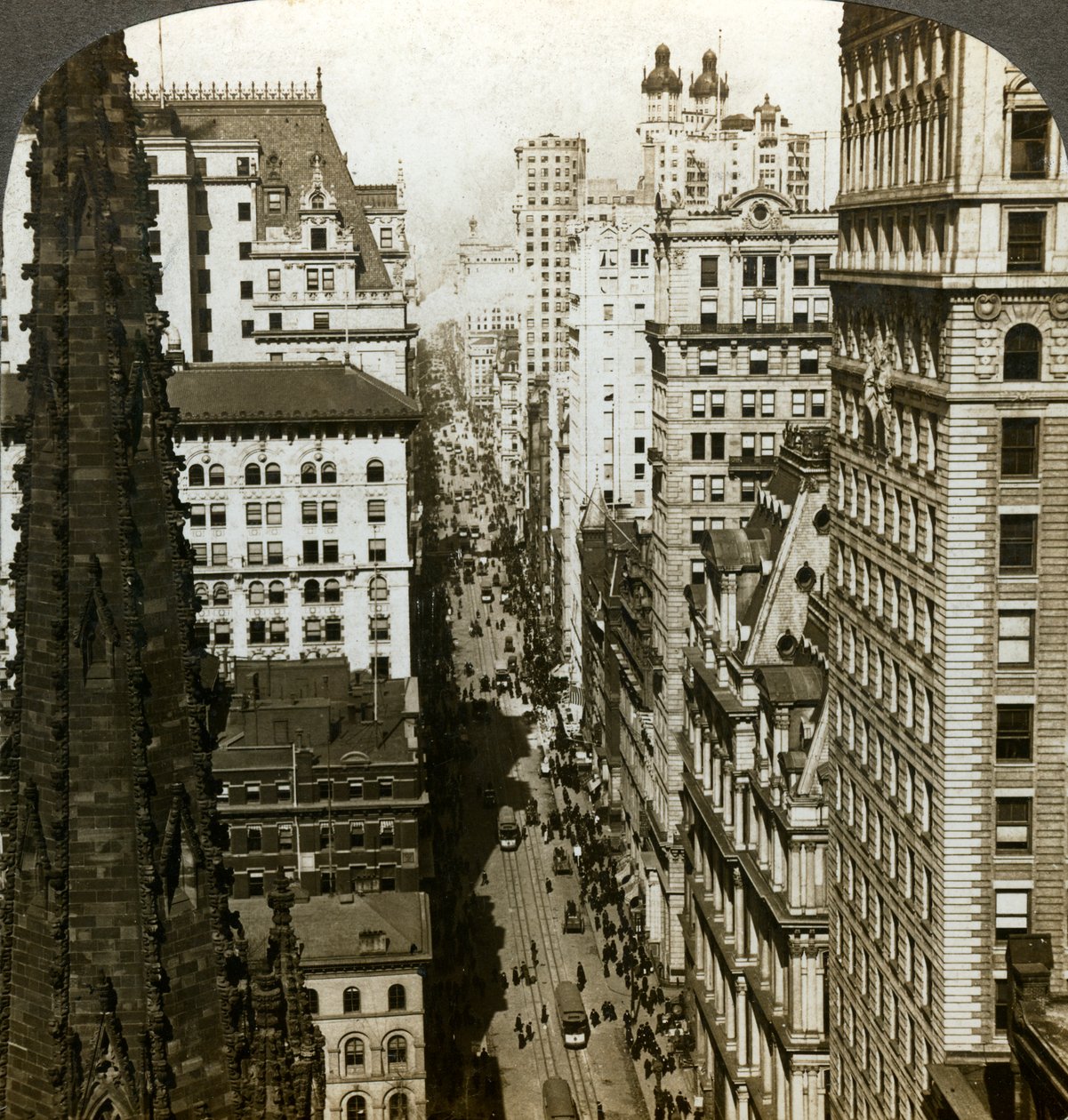 Iglesia de la Trinidad y Broadway, Nueva York, EE.UU. de Underwood and Underwood