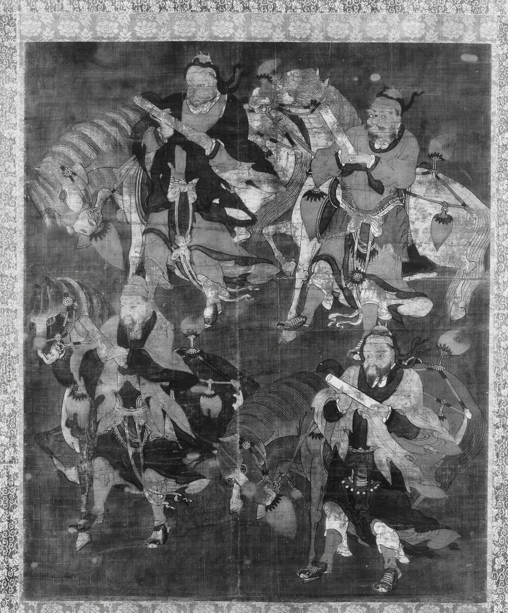 Cuatro deidades con caballos de Unidentified.