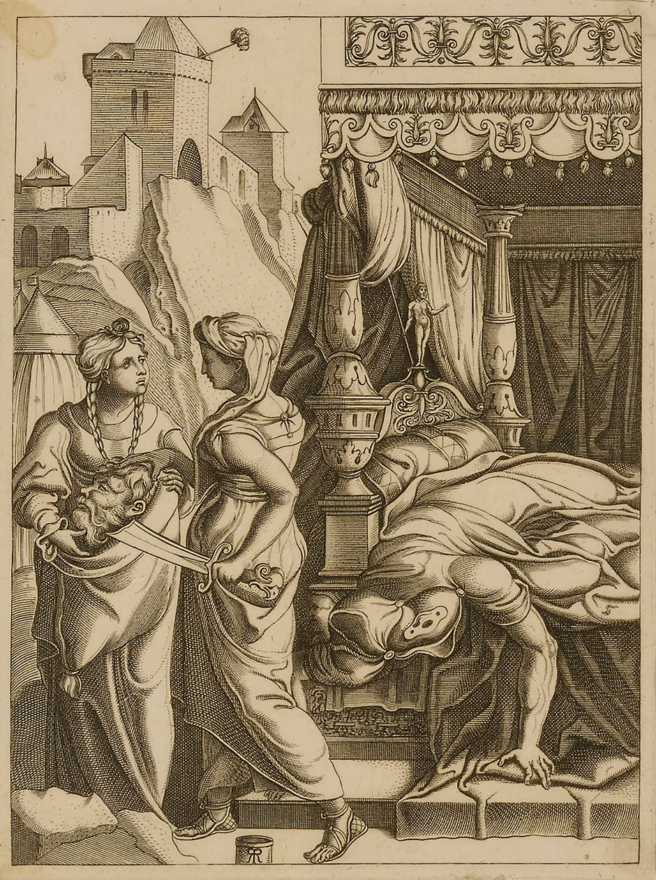 Judith y la doncella con la cabeza de Holofernes de Unidentified