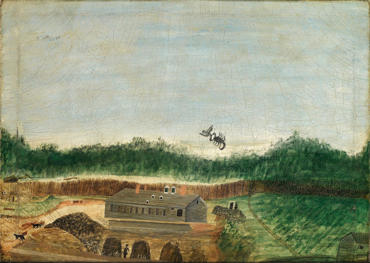 Paisaje con escorpión y pájaro de Unidentified
