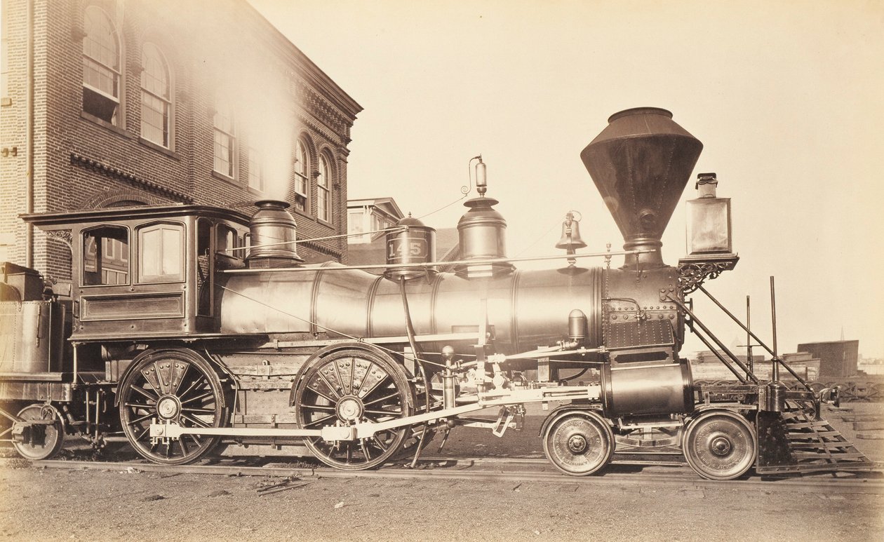 [Locomotora del ferrocarril de Pennsylvania en el taller de reparación de Altoona] de Unidentified