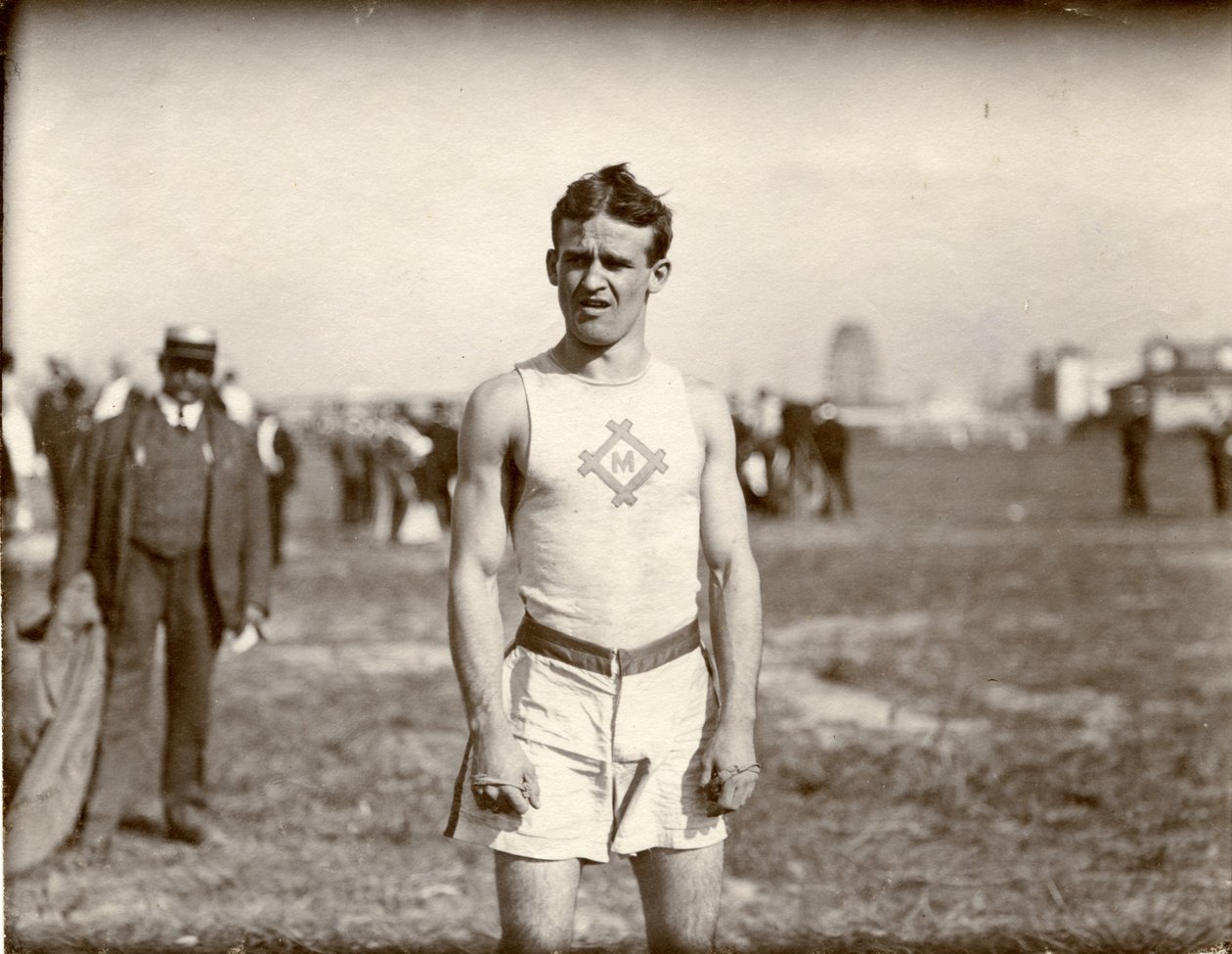 Olimpiadas de 1904 - Archie Hahn, Milwaukee Athletic Club, ganador de los 100 metros lisos de Unknown