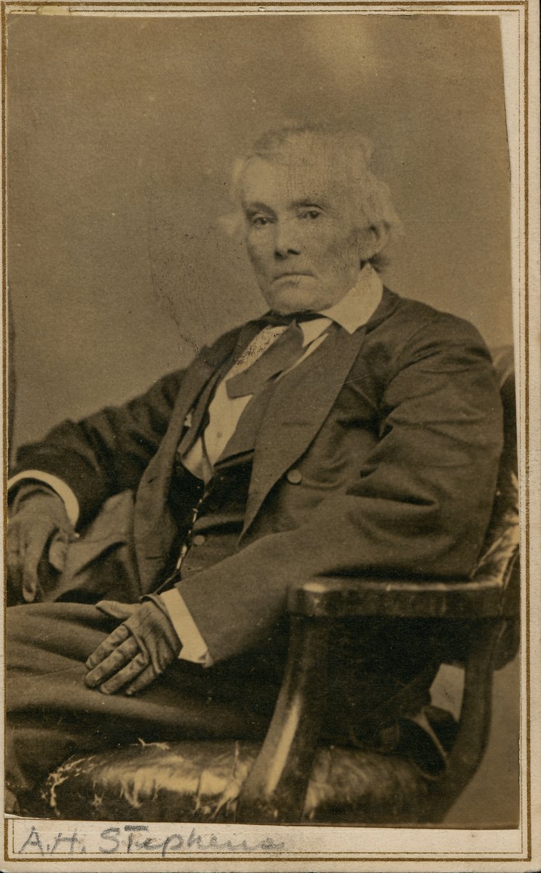 Alexander Hamilton Stephens, Gobernador de Georgia y Vicepresidente de la Confederación de Unknown