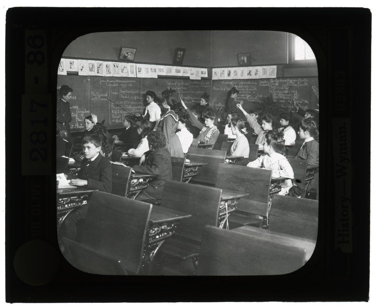 Diapositivas de linterna del Museo Educativo- Historia- Escuela Wyman de Unknown