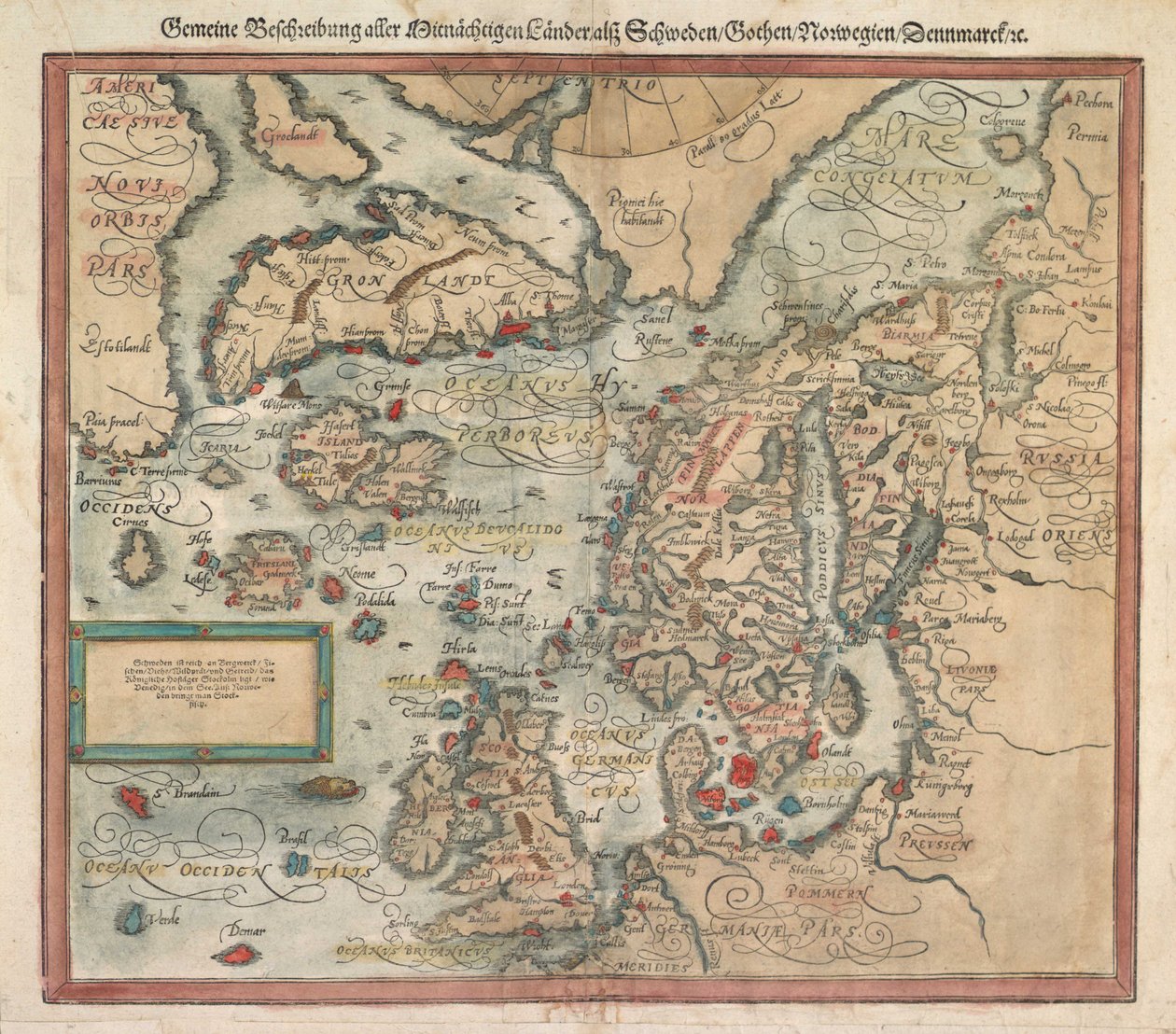Un mapa de Islandia hacia 1588 de Unknown