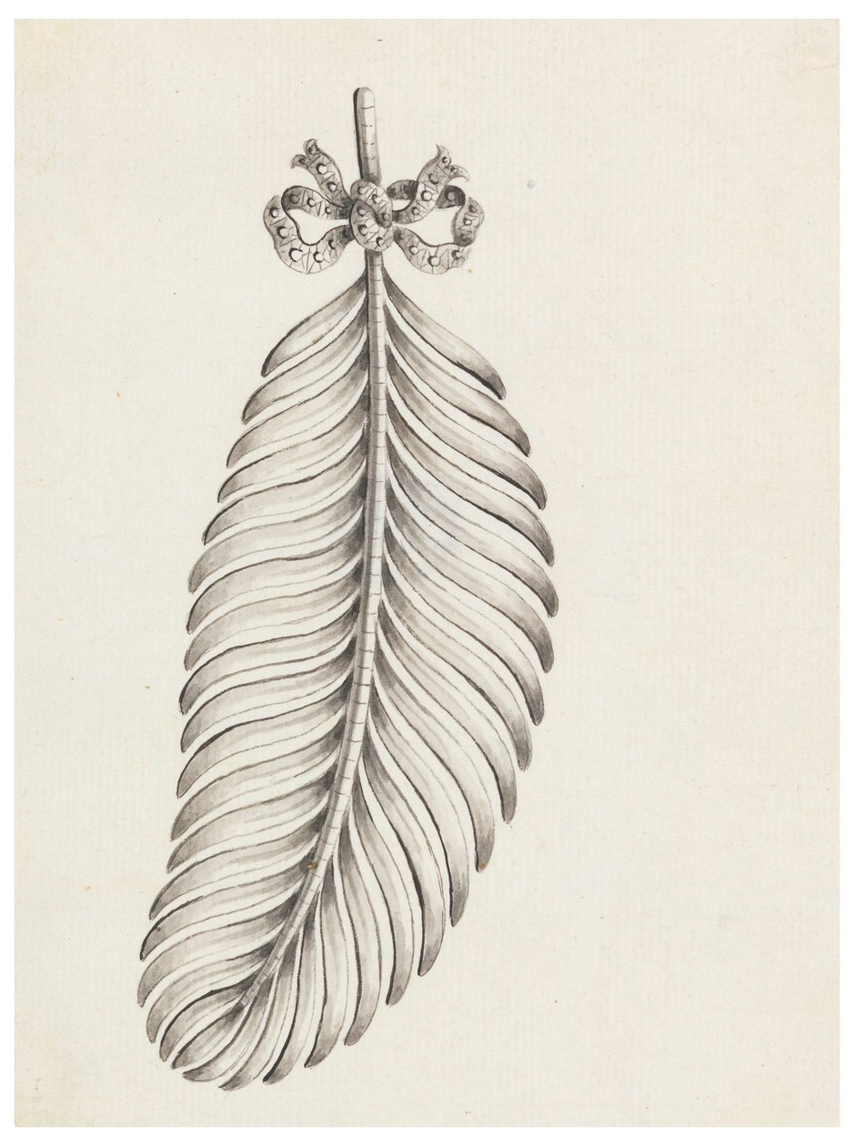 Diseño para un broche en forma de pluma de Unknown