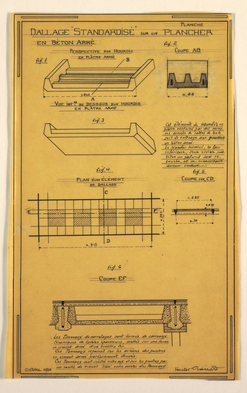 Diseño para una casa de operación masiva diseñada por Hector Guimard de Unknown