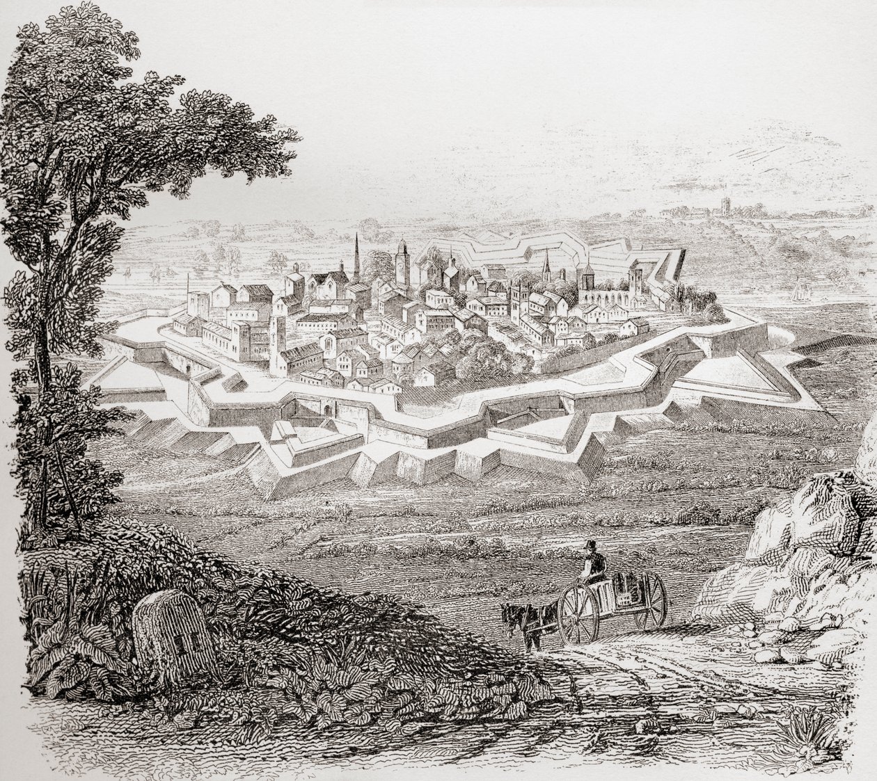 Apariencia general de una fortaleza bastionada, o Fuerte Estrella, de The National Encyclopaedia, publicado c.1890 de Unbekannt Unbekannt