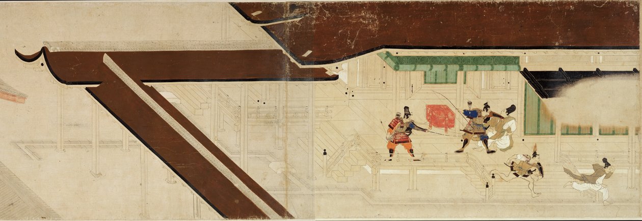 Cuento ilustrado de la Guerra Civil de Heiji (Pergamino de la Visita Imperial a Rokuhara) de Unknown
