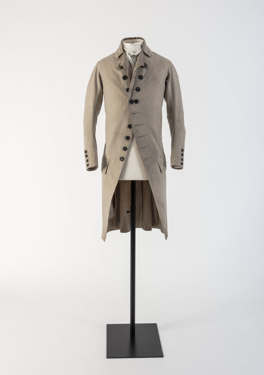 Frac de lana crema para hombre, 1790s de Unbekannt Unbekannt