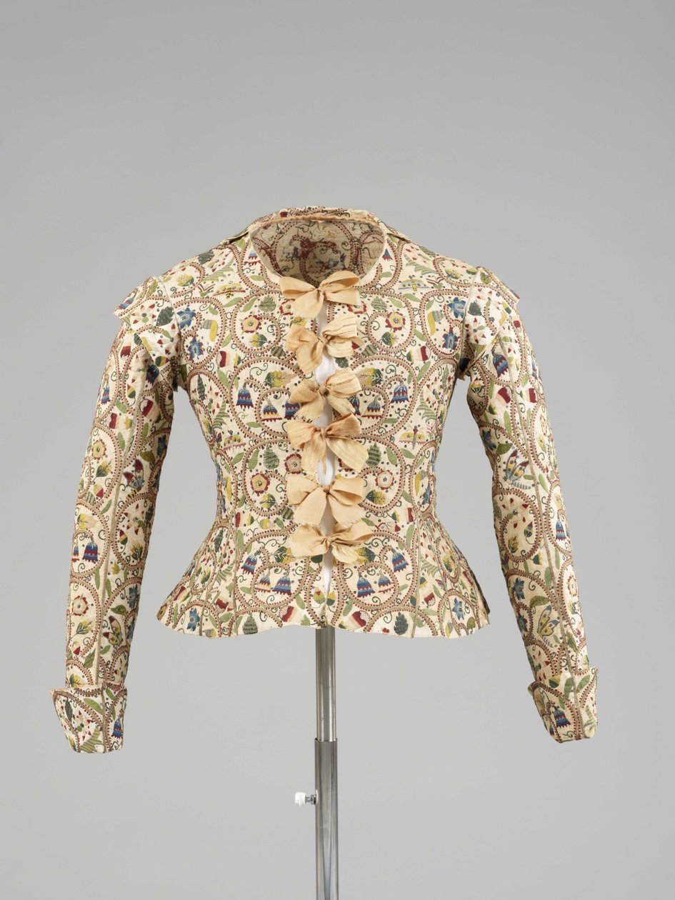 Chaleco de mujer bordado con sedas multicolores y lentejuelas, 1610s de Unbekannt Unbekannt